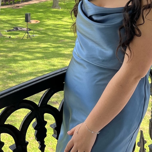 David’s bridal charmeuse cowl neck dress - Picture 3 of 3